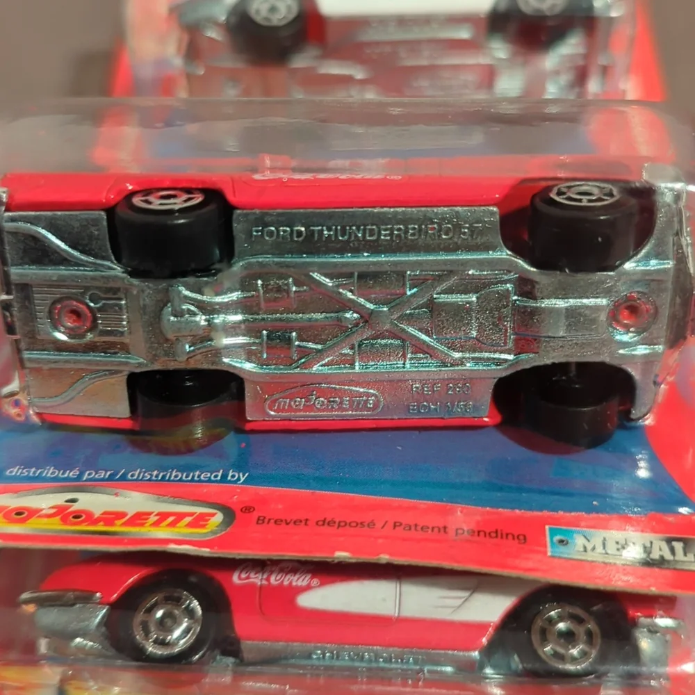 1997 Majorette Coca Cola Coke collectible cars Corvettes T Bird